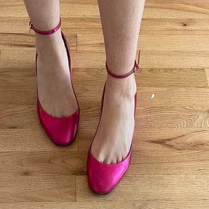 Valentino Garavani Tan-Go 60 metallic patent-leather pumps